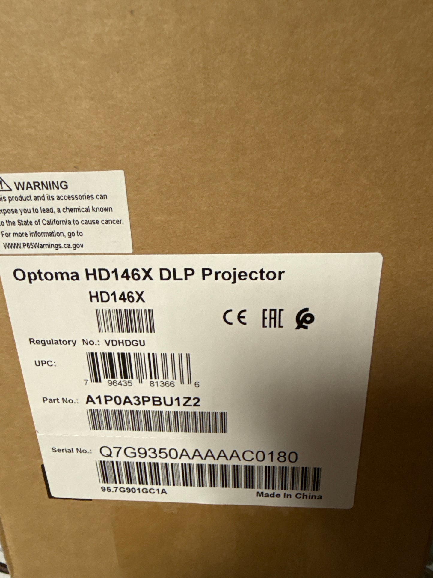 Optoma HD146X Projecteur haute performance pour films et jeux vidéo | Luminosité de 3600 lumens | Conception à puce unique DLP | Mode de jeu amélioré Temps de réponse de 16 ms