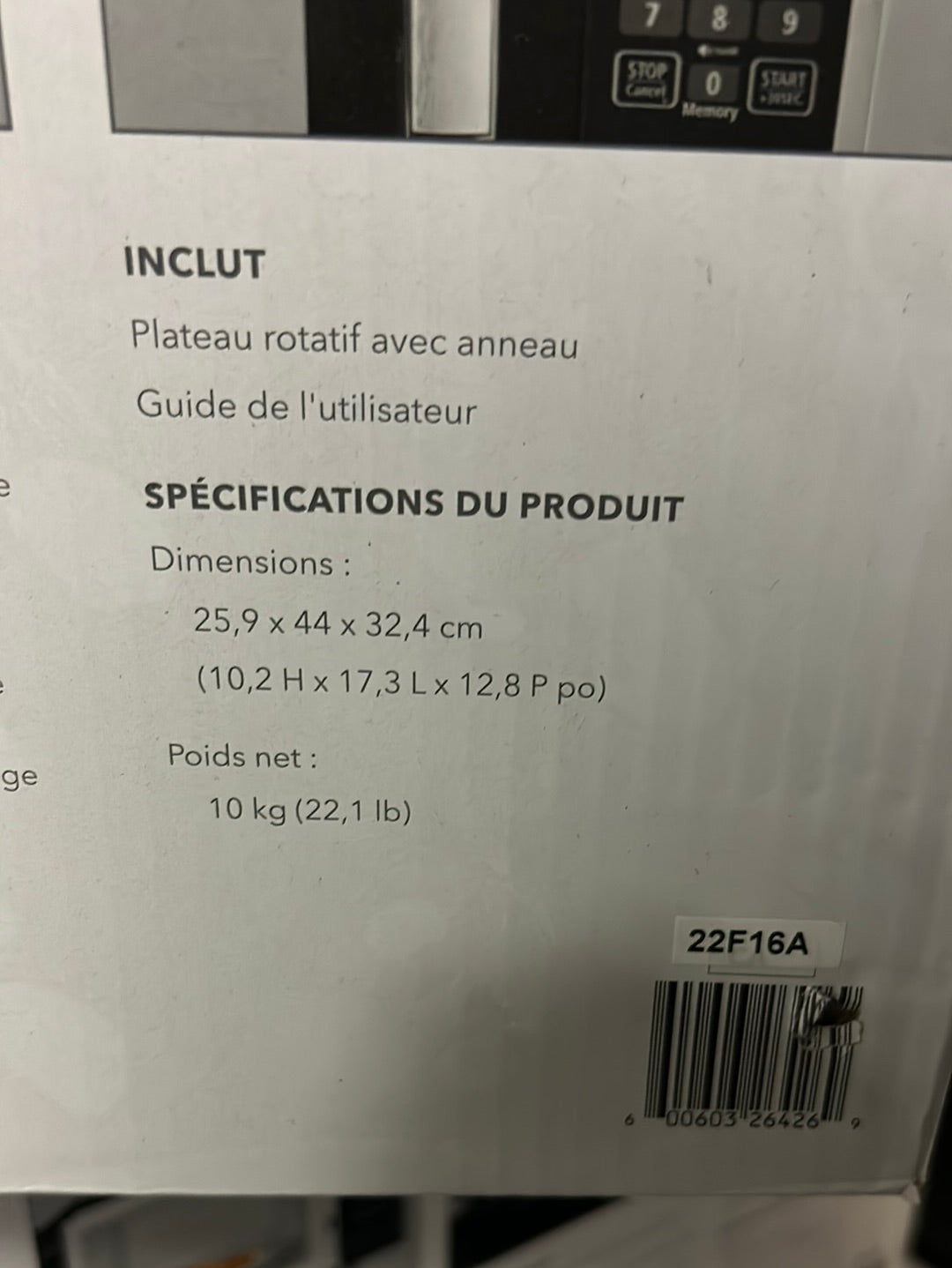 Four à micro-ondes de 0,7 pi³ d'Insignia (NS-MW07SS1-C) - Acier inoxydable