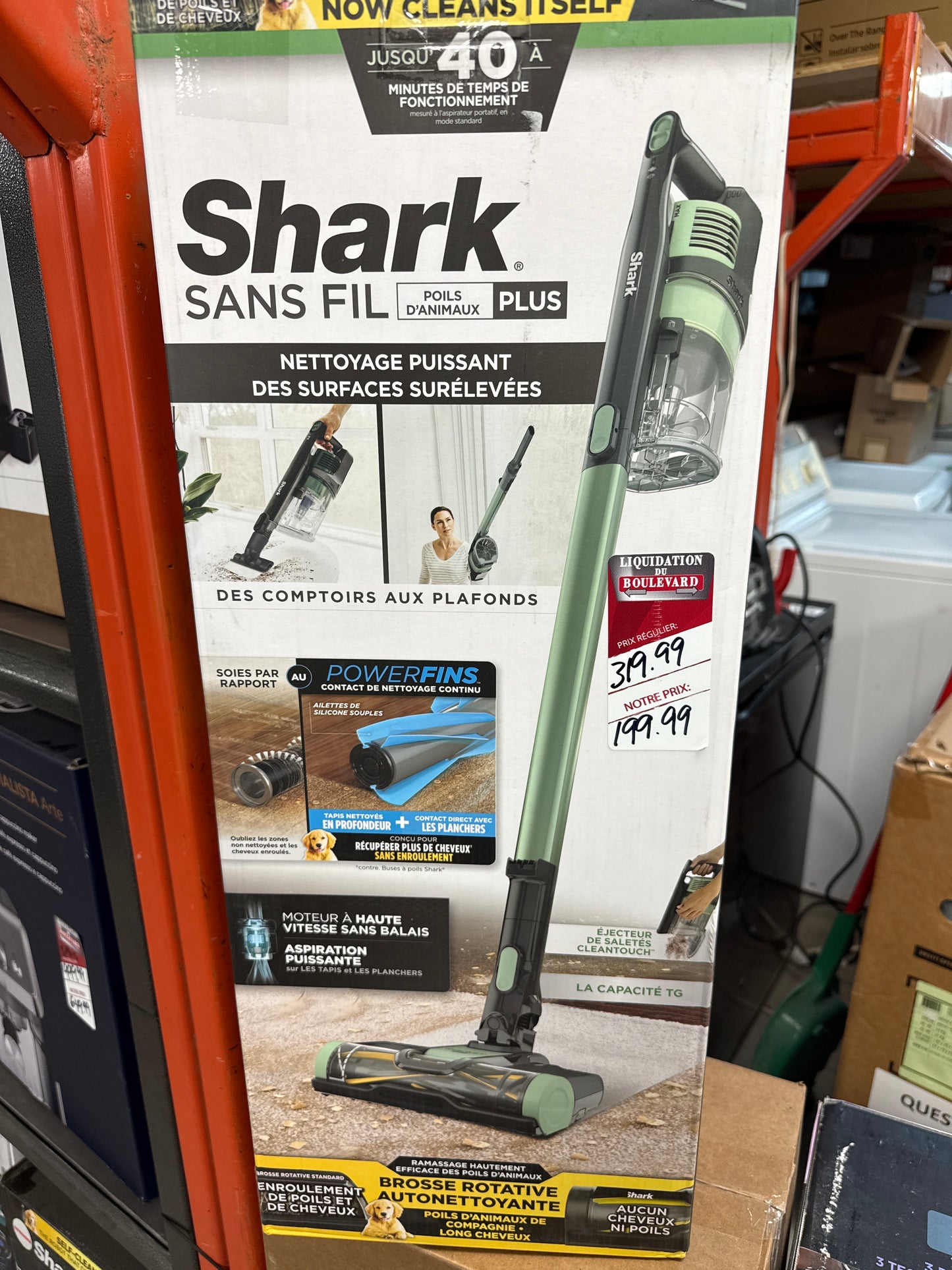 Shark IZ162HC Shark Rocket Pet Pro Aspirateur-balai sans fil, filtre HEPA, GREEN
