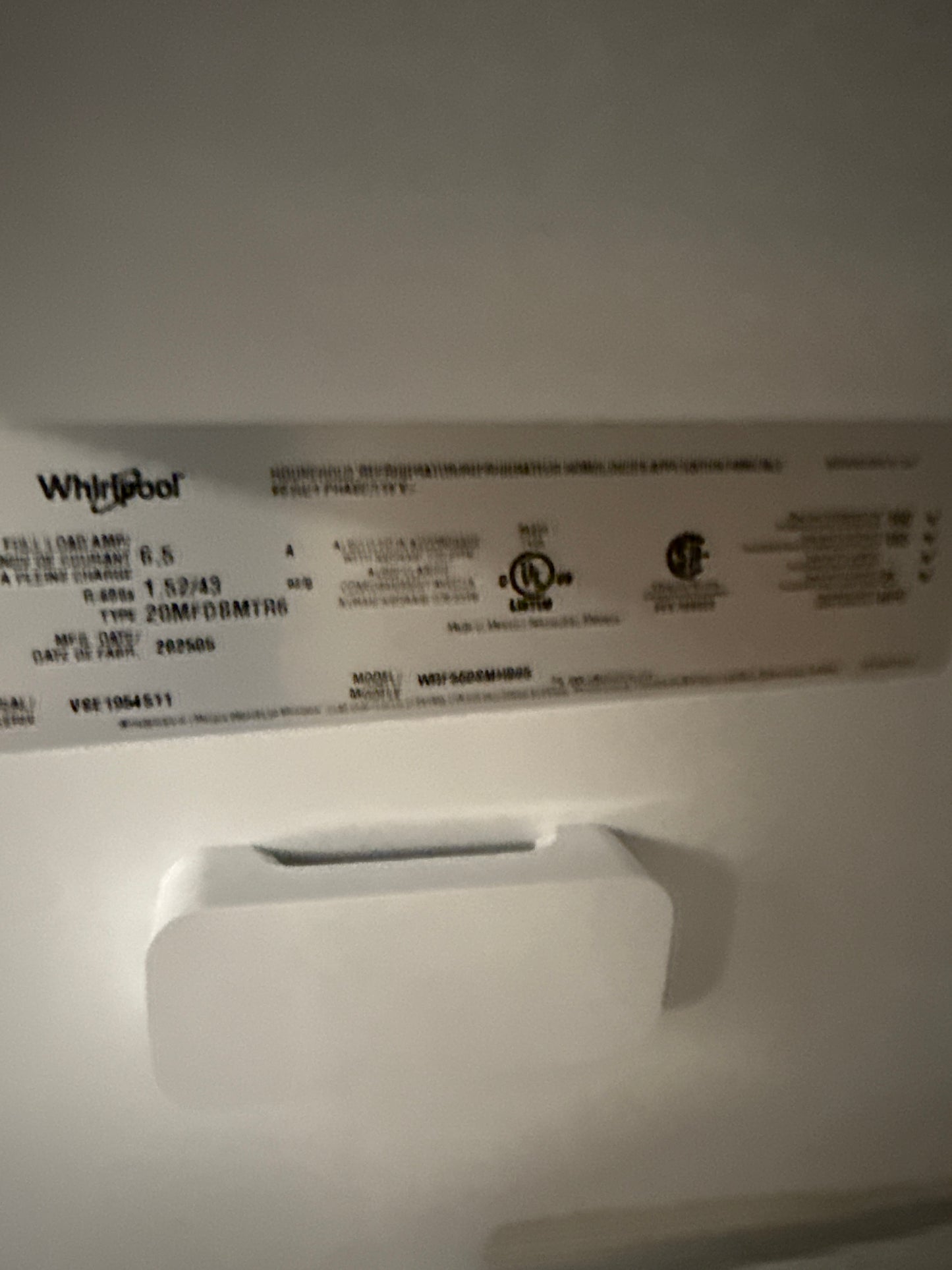 Réfrigérateur à double porte 19.7 pi3 Whirlpool WRF560SMHB