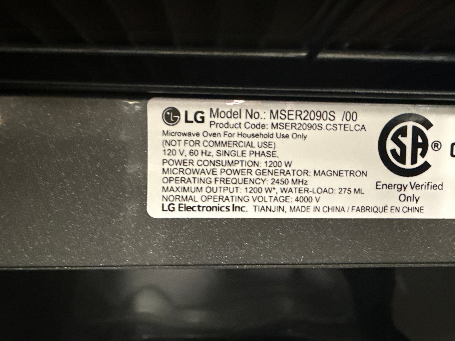 Micro-ondes de 2 pi³ NeoChef avec Smart Inverter de LG (MSER2090S) - Acier inoxydable