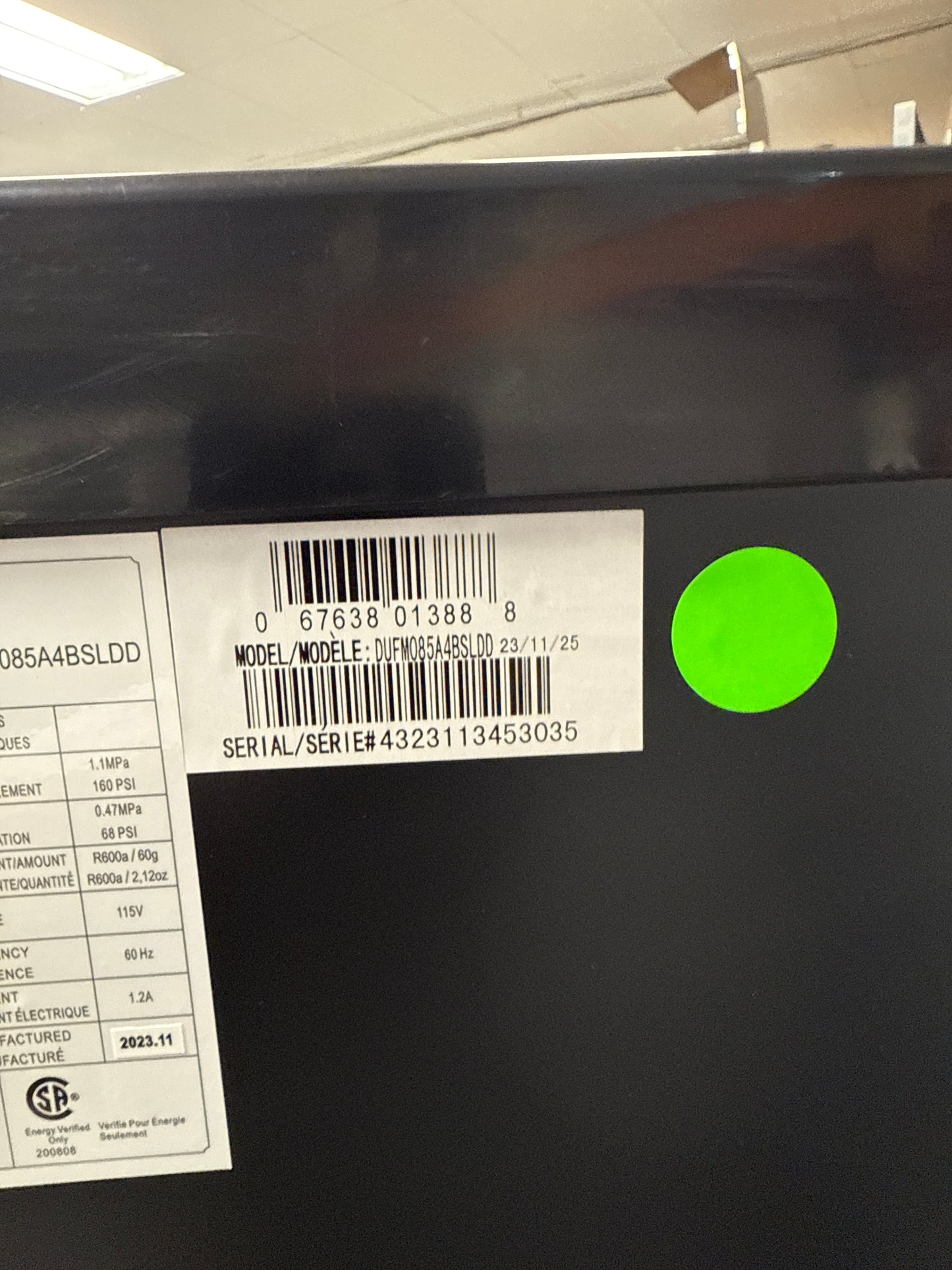 Danby Congélateur Vertical Designer de 8,5 pi3, en Acier Anti-Taches, Homologué Energy Star - ENERGY STAR® Modèle nº DUFM085A4BSLDD