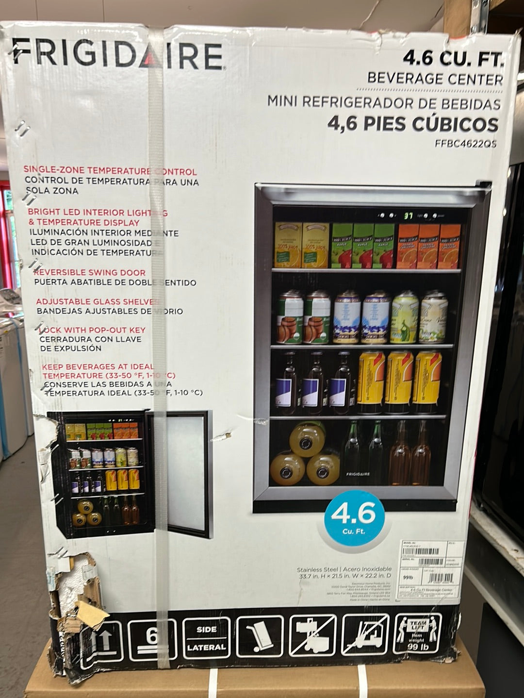 Frigidaire Distributeur de boissons dune capacité de 138 canettes de 12 oz en acier inoxydable ( FFBC4622QS)