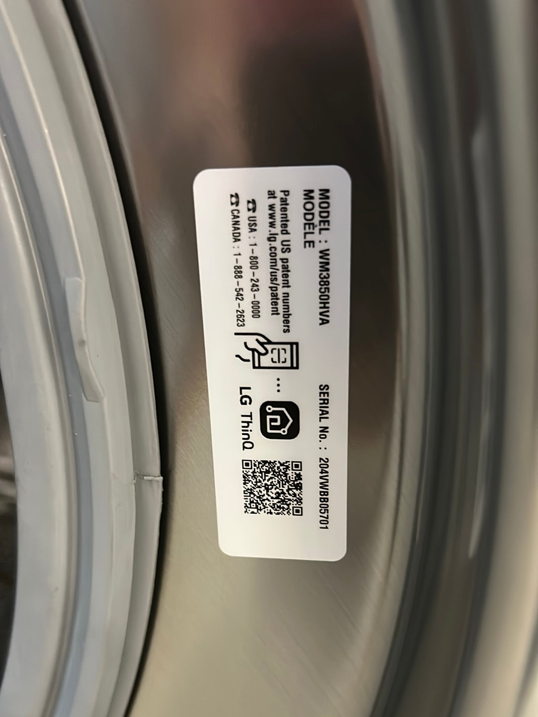 Ensemble Laveuse chargement frontal vapeur 5,2 pi³(WM3850HVA) et sécheuse électrique vapeur 7,4 pi³ LG (DLEX3850V)- Acier graphite