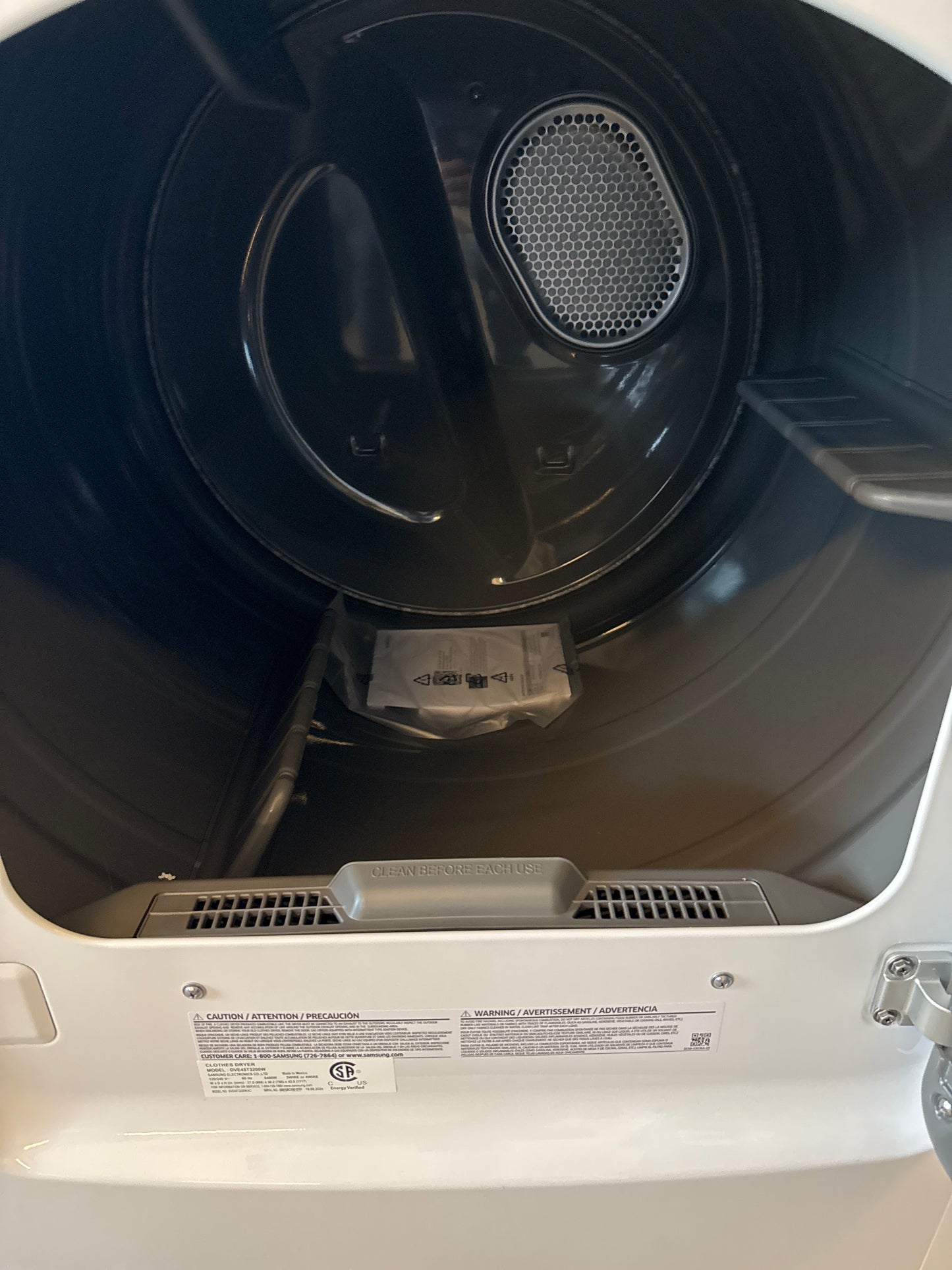 Sécheuse électrique de 7,2 pi³ de Samsung (DVE45T3200W) - Blanc