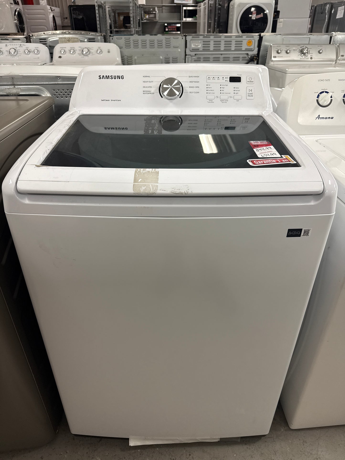 Laveuse haute efficacité à chargement par le haut de 5,2 pi³ de Samsung (WA45T3200AW) - Blanc