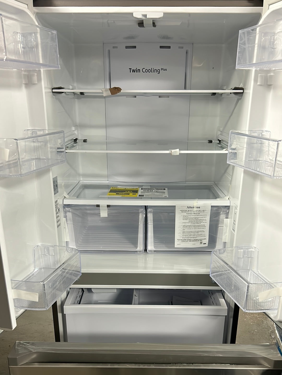 Réfrigérateur deux portes prof. comptoir 19,5 pi³ 33 po distrib. glace Samsung (RF20A5101SR) - Inox
