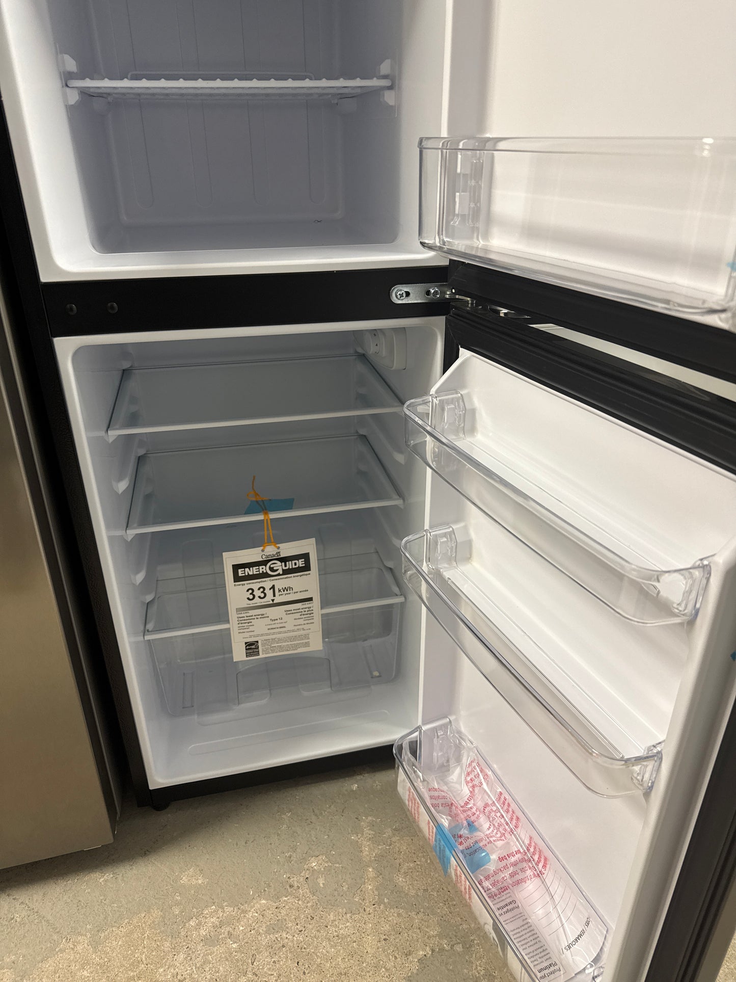 Réfrigérateur de 4,7 pi3 DCR047A1BBSL de Danby avec Réfrigérateur compact à 2 portes en acier inoxydable noir