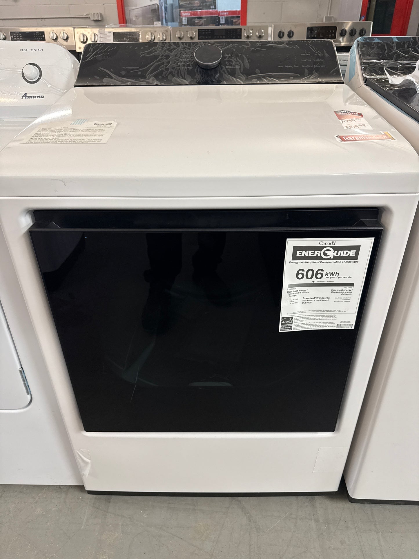 Sécheuse électrique de 7,3 pi³ de LG (DLE8400WE) - Blanc alpin