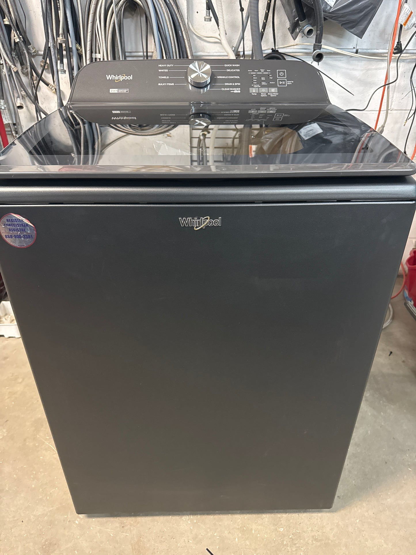Laveuse à chargement par le haut haute efficacité 6,1 pi³ de Whirlpool (WTW6157PB) - Noir volcan