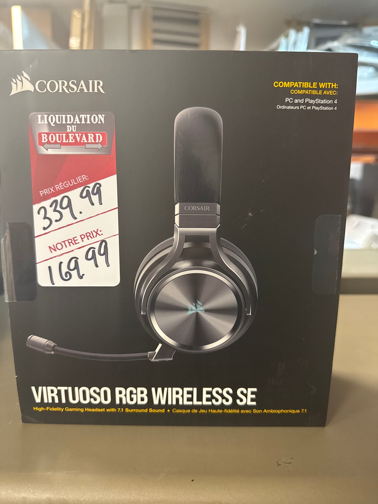Casque de jeu sans fil Virtuoso RGB Wireless SE de Corsair - Gris acier