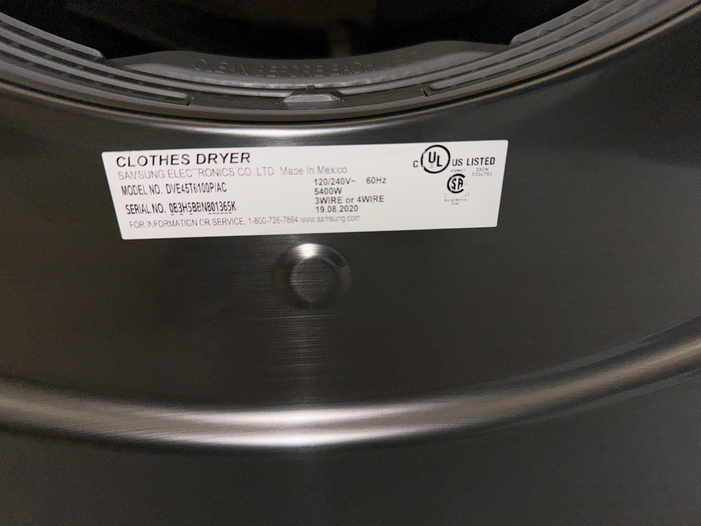 ENSEMBLE Laveuse Wf45r6100ap à chargement frontal de 5,2 pi³ et sécheuse dve45t6100p électrique de 7,5 pi³ de Samsung - platine