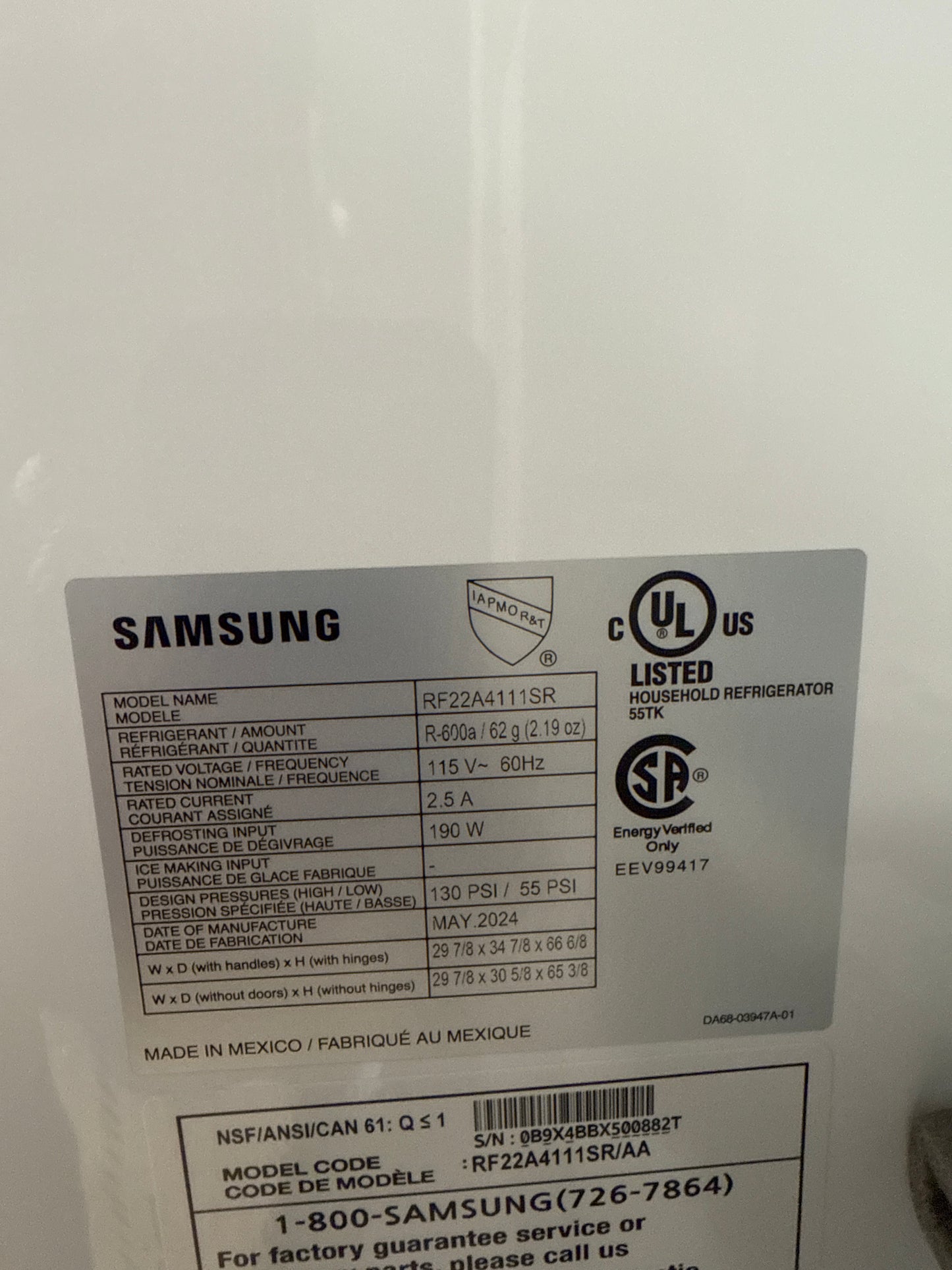 Réfrigérateur 2 portes de 22,1 pi³ 30 po de Samsung (RF22A4111SR/AA) - Acier inoxydable