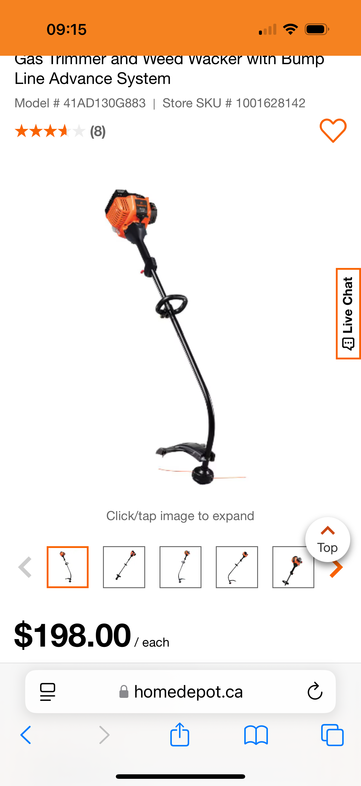 Remington Coupe-bordures et désherbeur à essence à arbre courbe de 25 cm3, à 2 temps, avec système d'avancement Bump Line (41AD130G883)