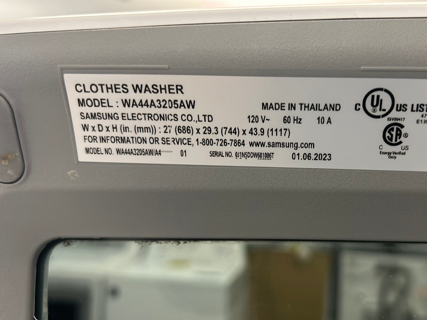 Laveuse à chargement par le haut de 5 pi³ de Samsung (WA44A3205AW) - Blanc