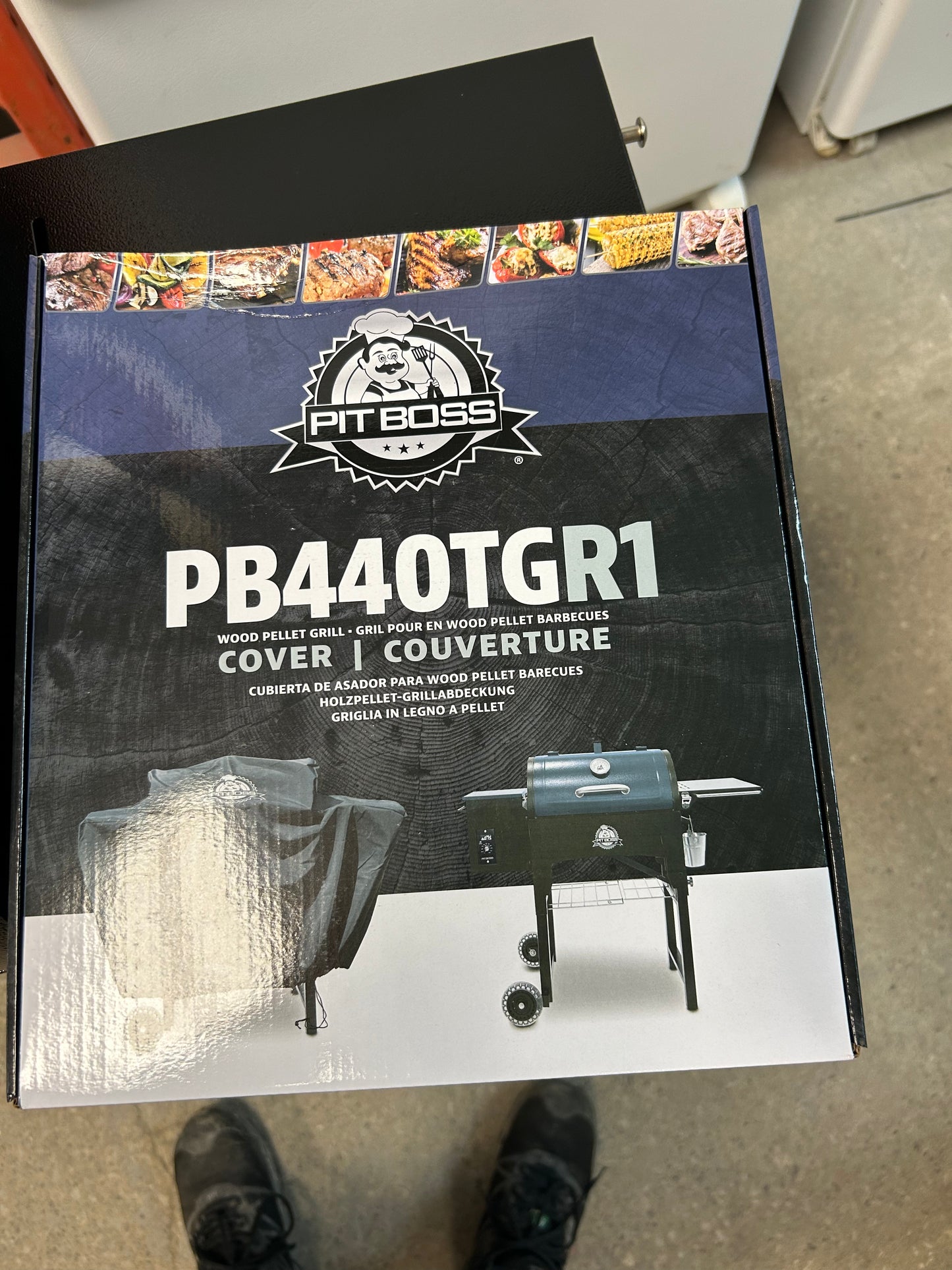 Pit Boss Barbecue à granules de luxe PB440, noir et BLEU