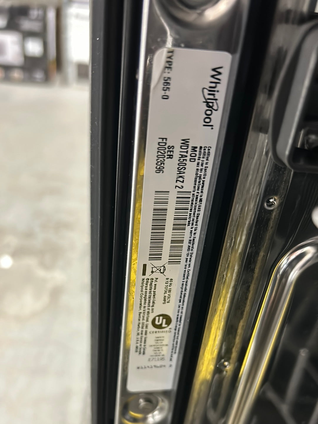 Lave-vaisselle encastrable 24 po 47 dB avec troisième panier de Whirlpool (WDTA50SAKZ) - Inox