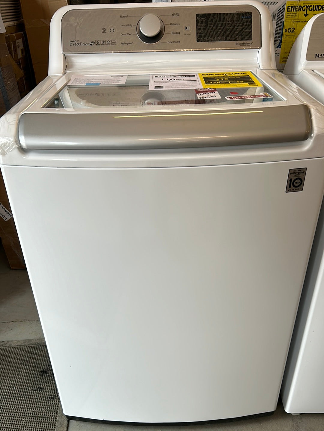Laveuse à chargement par le haut HE TurboWash de 5,8 pi³ de LG (WT7305CW) - Blanc