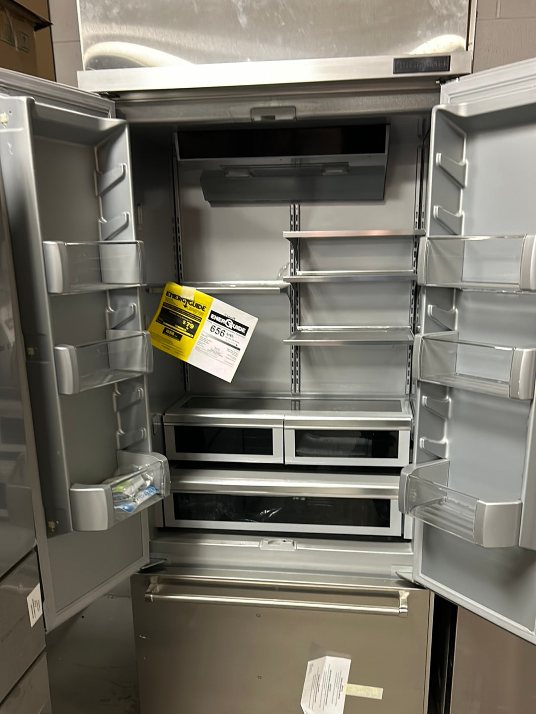 Réfrigérateur à portes françaises KitchenAid, 36 po, 20,8 pi³, acier inoxydable (KBFN506ESS)