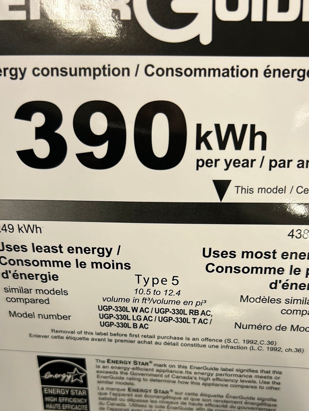 Réfrigérateur à congélateur inférieur 9 pi³ 22 po Retro d'Unique (UGP-275L LG AC) - Vert menthe