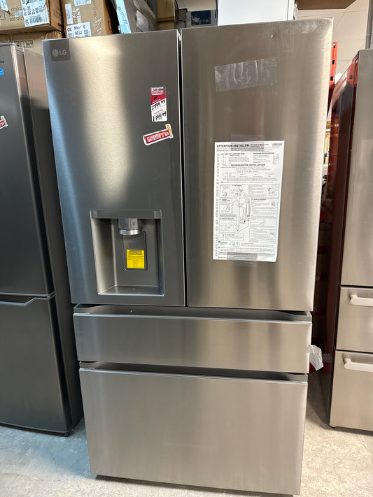 Réfrigérateurs 2 portes et 2 tiroirs LG 28,6 pi³ profondeur standard machine à glace double acier inoxydable ENERGY STAR® Lf29s8330s