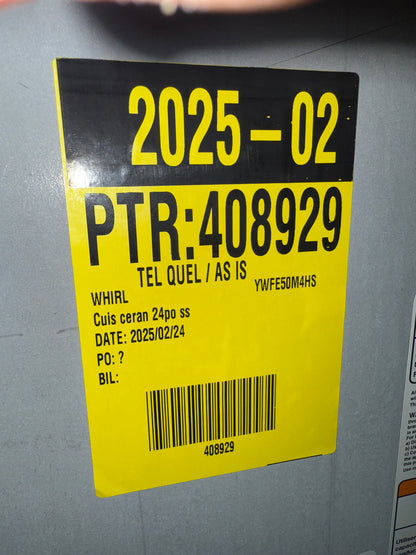 Cuisinière électrique autonome à surface lisse 3 pi³ 24 po de Whirlpool (YWFE50M4HS) - Inox