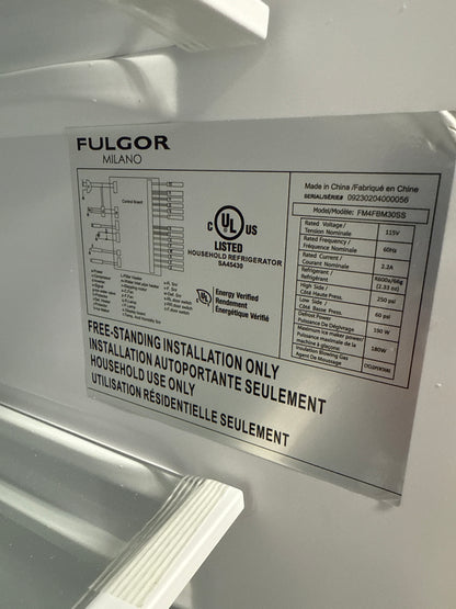 Réfrigérateur FULGOR MILANO 17.5 Pi. cu. Portes françaises Inox  FM4FBM30SS