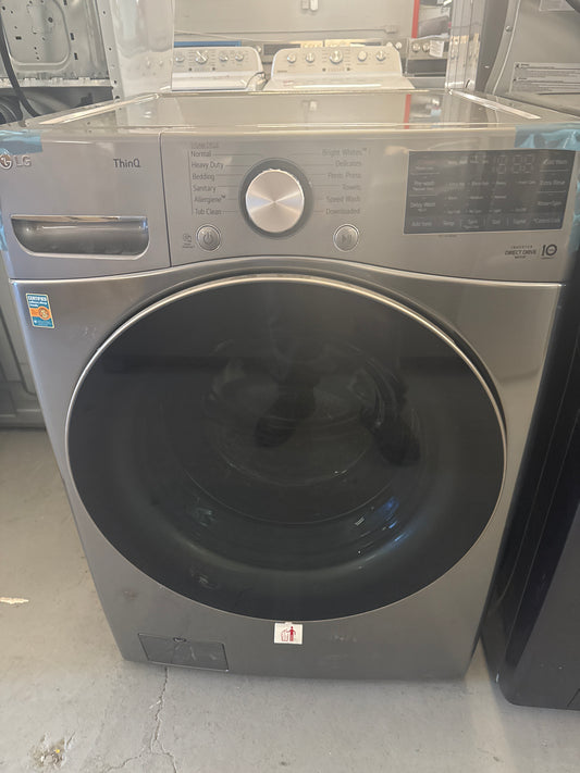 Laveuse à vapeur à chargement frontal de 5,2 pi³ de LG (WM3850HVA) - Acier graphite