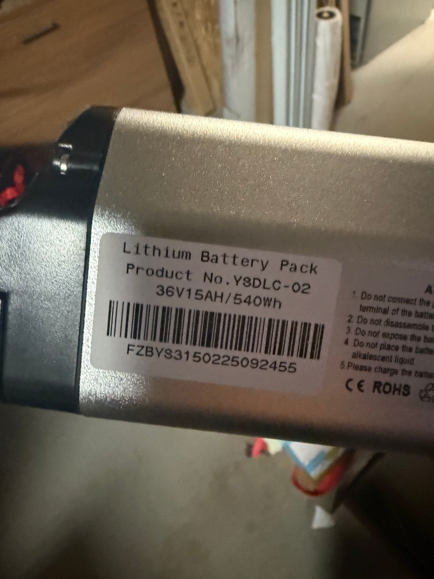 BATTERIE LITHIUM IGO 540 WATT/36 VOLT/15 AH IGO LS1