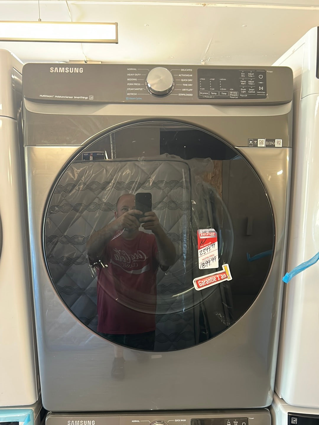 Ensemble Sécheuse électrique à vapeur (DVE45B6305P/AC) et laveuse à vapeur à chargement frontal HE de Samsung (WF45B6300AP/US)  - Platine