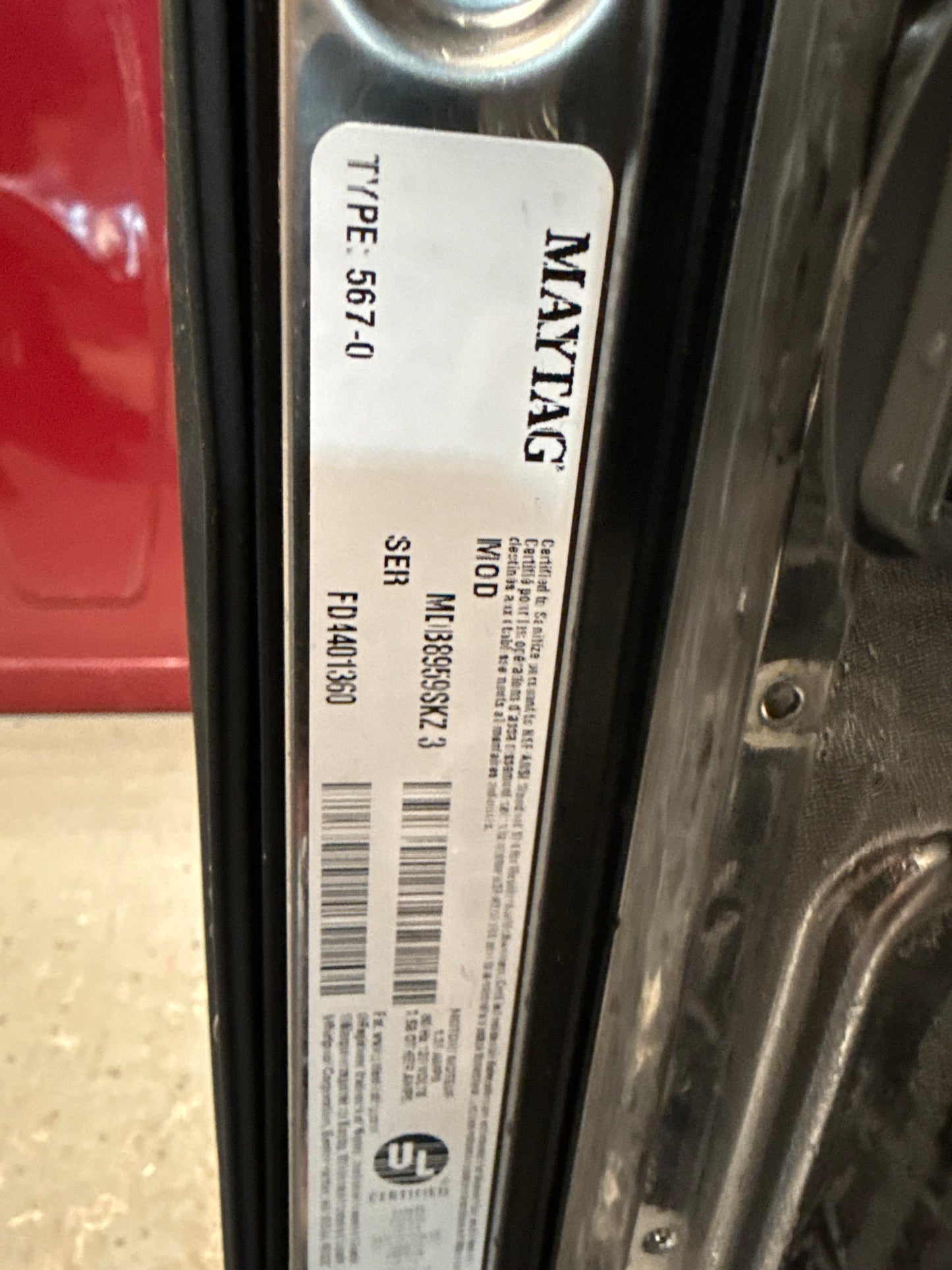 Lave-vaisselle encastrable 24 po 47 dB avec cuve inox/troisième panier de Maytag (MDB8959SKZ) - Inox