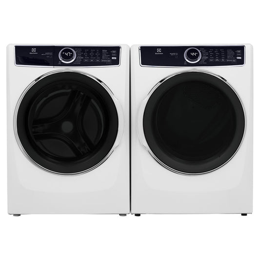 Laveuse vapeur à chargement frontal de 5.2 pi³ et sécheuse vapeur électrique de 8.0 pi³   ELFW7637AW/ELFE763CAW