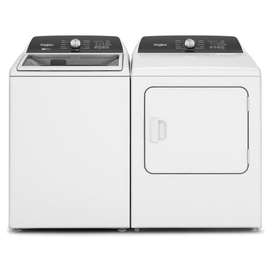 Laveuse à chargement par le haut de 5.4 pi³ et sécheuse électrique de 7.0 pi³ Whirlpool *WTW5057LW/YWED5050LW