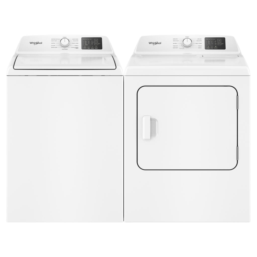 Laveuse à chargement par le haut de 4.8 pi³ et sécheuse électrique de 7.0 pi³ Whirlpool *WTW4107SW/YWED4105SW