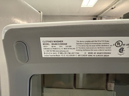 Samsung Laveuse à chargement par le haut de 5,3 pi³ avec agitateur ActiveWave en blanc WA46CG3505AW