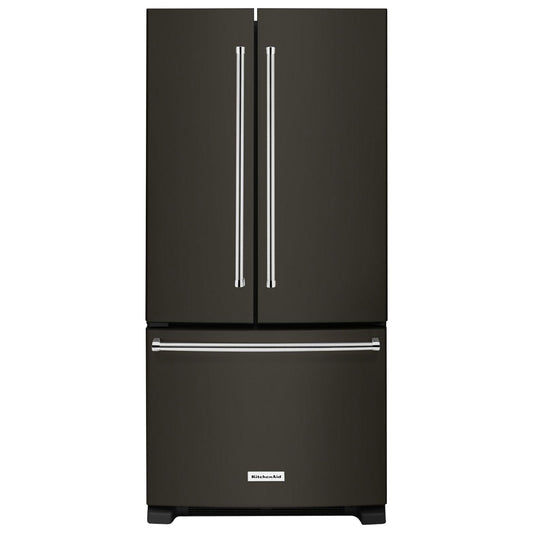 Réfrigérateur à deux portes 22,1 pi³ 33 po de KitchenAid (KRFF302EBS) - Acier inoxydable noir