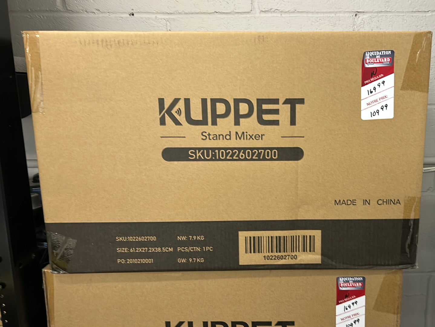 KUPPET Batteur sur socle 3 en 1, mixeur électrique 6 vitesses, mixeur de cuisine à tête inclinable avec hachoir à viande et mélangeur de jus, mixeur alimentaire 6 litres 850 W – Bleu