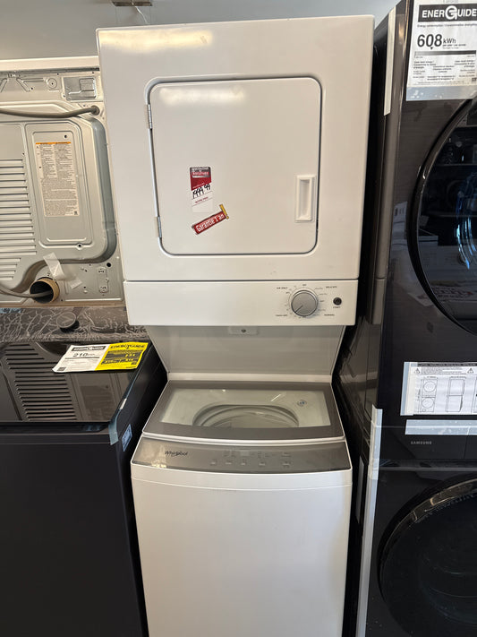 Duo laveuse électrique de 1,9 pi³ et sécheuse de 3,4 pi³ de Whirlpool (YWET4024HW) - Blanc