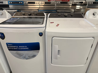 Ensemble Laveuse À Chargement Par Le Haut De 4,7 Pi³ + Sécheuse De 6,7 Pi³ Blanche Midea ( MLV47C3AWW / MLE47C3AWW )