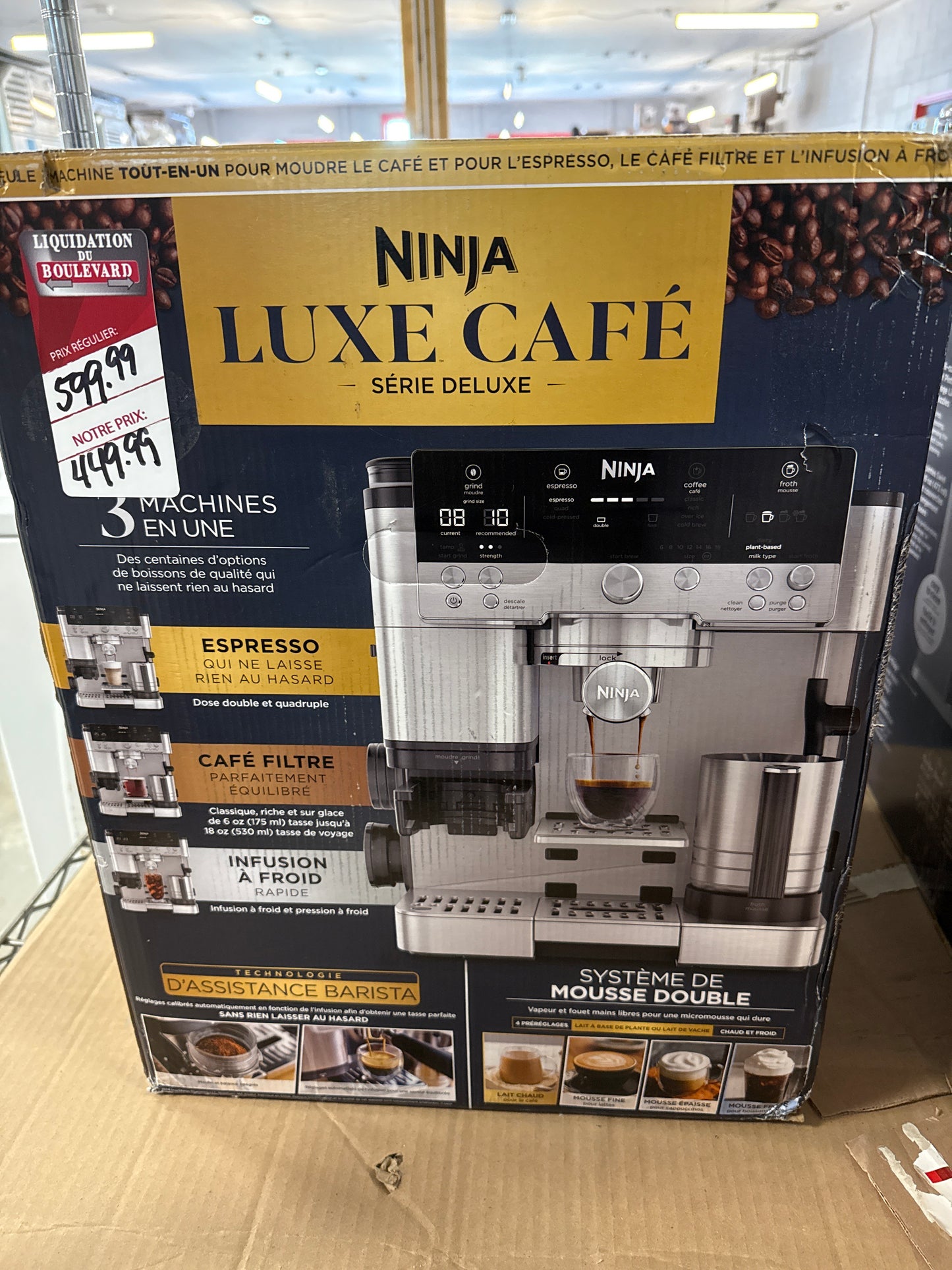 Machine à espresso 3-en-1 Luxe Cafe Premier Series de Ninja - Argenté ES601C