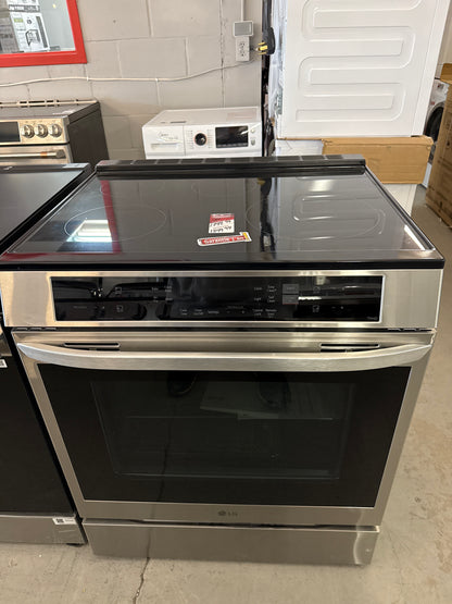 LG - Cuisinière à induction de 30 po à glissière de 6,3 picu avec convection véritable en acier inoxydable Lsil6332fe