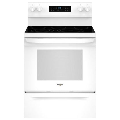 Cuisinière électrique autonome à 5 éléments avec four autonettoyant 5,3 pi³ 30 po série 3 de Whirlpool (YWFES3330RW) - Blanc
