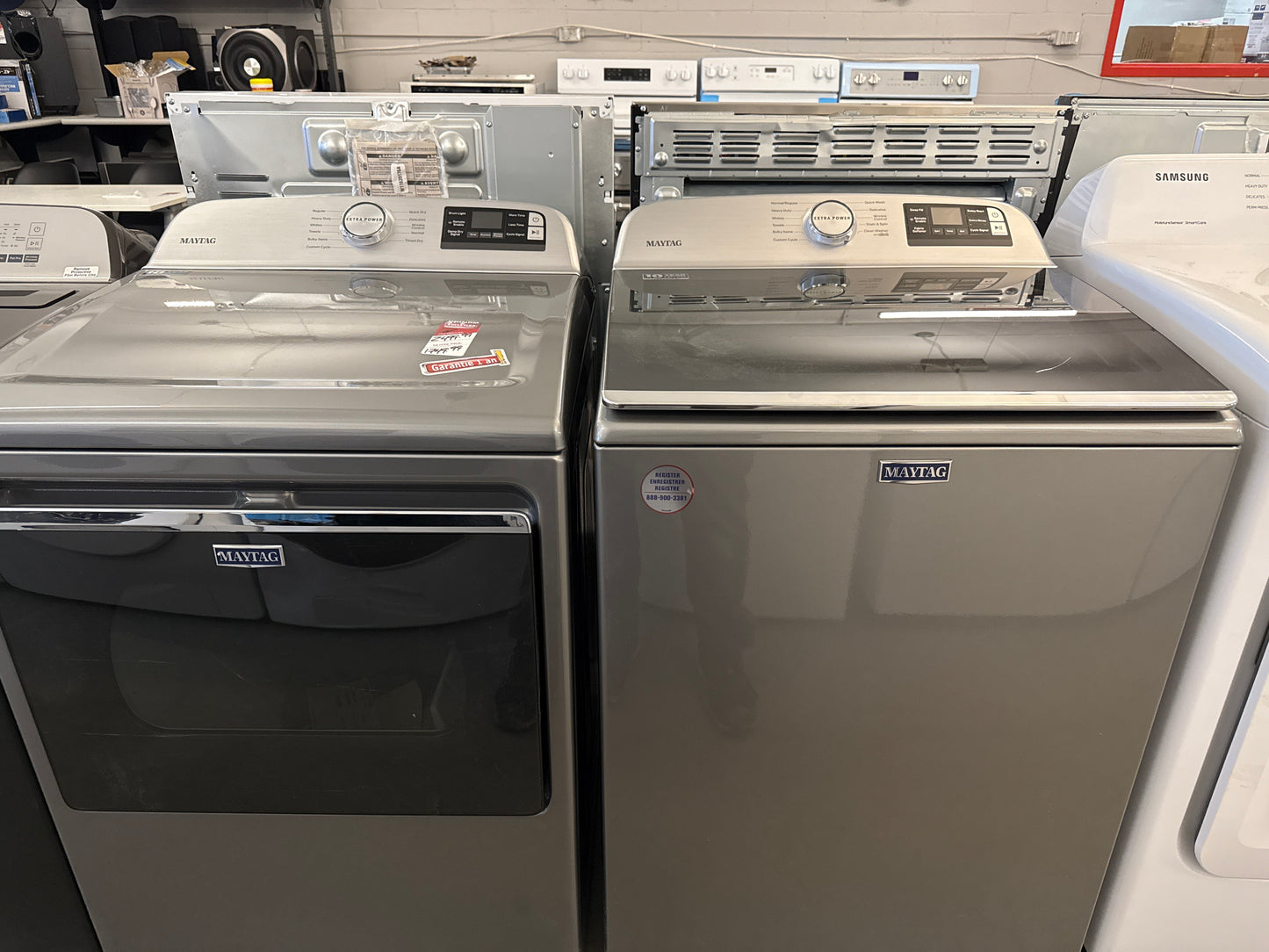 Laveuse à chargement par le haut 5.4 pi³ et sécheuse électrique 7.4 pi³ Maytag *MTW6230HC/YMED6230HC