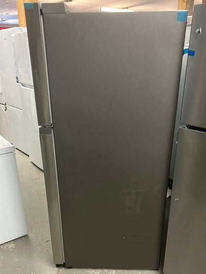Réfrigérateur à congélateur supérieur/éclairage DEL 17,6 pi³ 29 po de Samsung (RT18M6213SR) - Inox