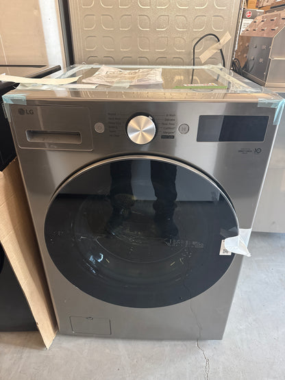 Laveuse à chargement frontal de grande capacité de 5,8 pi³ avec Turbo Wash et détection de tissu par IA de LG (WM5800HVA) - Acier graphite