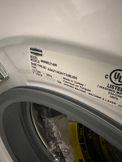 Marathon - Laveuse à chargement frontal blanche de 24 po et 2,2 pi³ avec 15 programmes MWM2214W