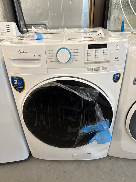 Midea - Laveuse à chargement frontal blanche de 5,2 pi³ avec réduction automatique des vibrations MLH52N5AWW