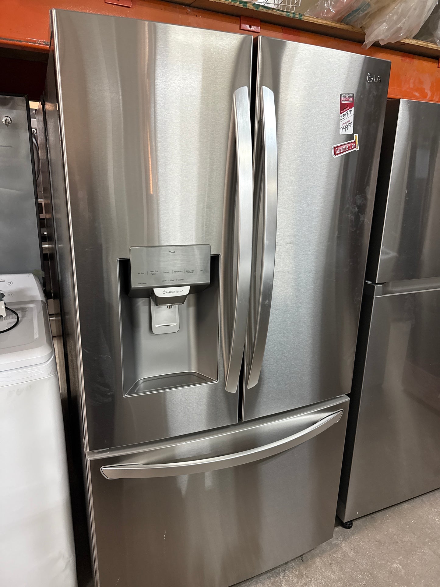 Réfrigérateur 27.7 Pi. cu. Portes françaises Inox LRFS28XBS