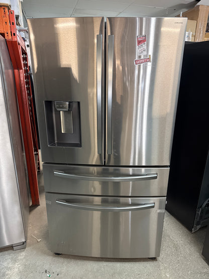 Réfrigérateur 2 portes 28 pi³ 36 po avec distributeur de glaçons de Samsung (RF28R7201SR/AA) - Inox