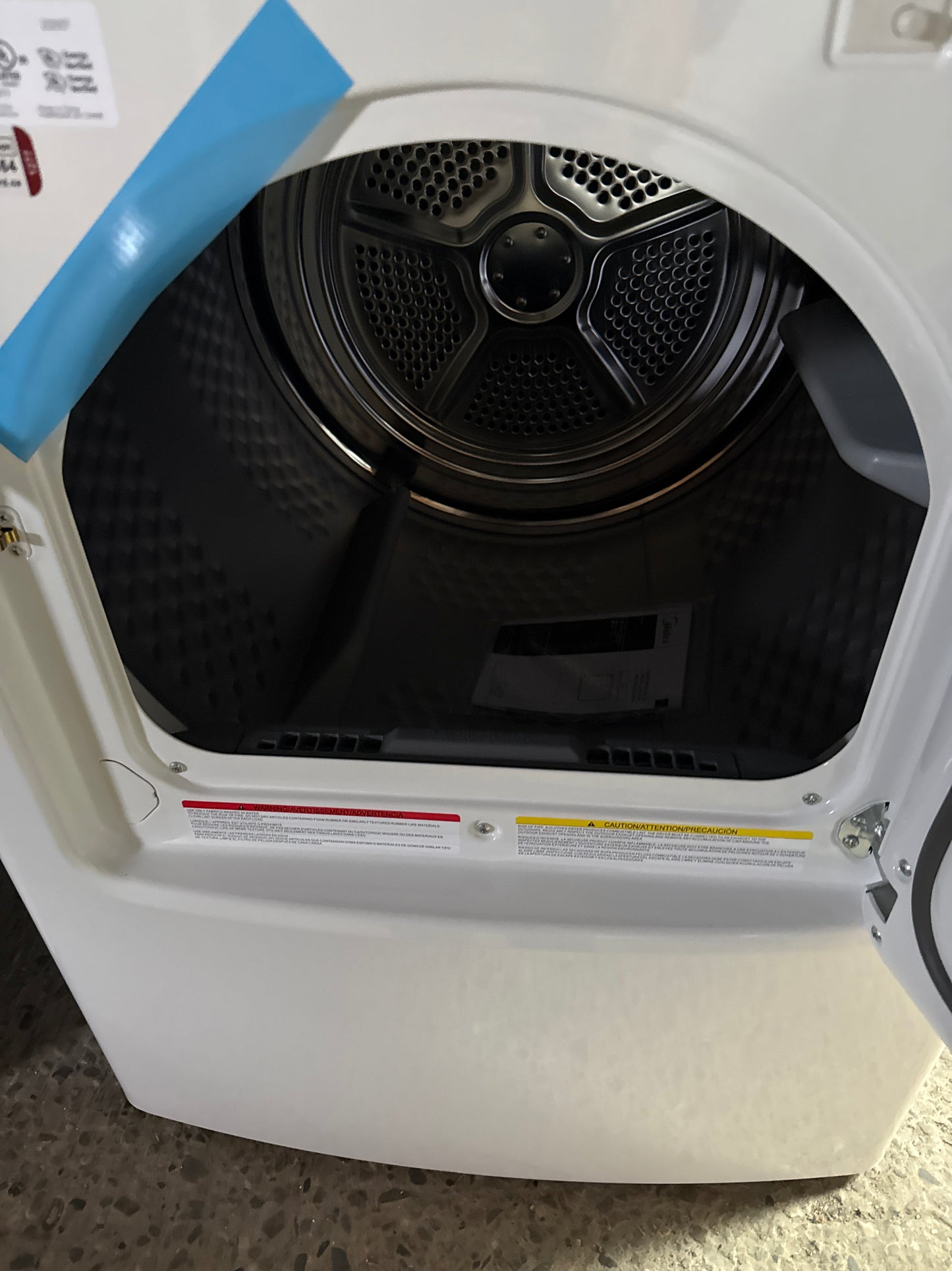 Sécheuse électrique 7 pi³ Midea à évacuation externe avec détection par capteur, blanc MLTE52M2BWW